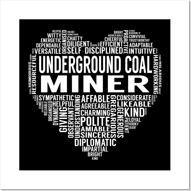 Underground Coal Miner Heart Wall Art by LotusTee